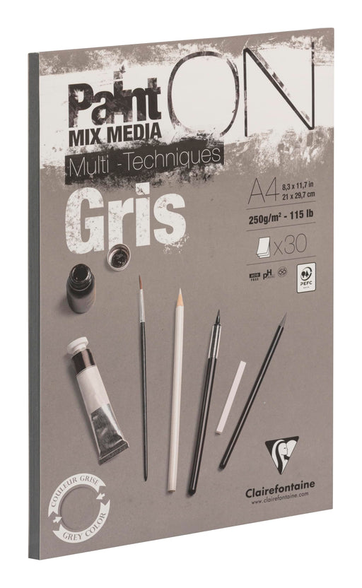 Clairefontaine - Painting on Gray A4 250g  30S 21x29.7cm