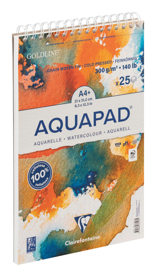 Clairefontaine - AquaBloc A4+ spiral-bound drawing pad 25S 300G