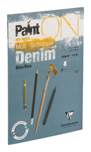 Clairefontaine - Paint'On Drawing pad Jean Blue A3 15S 250g