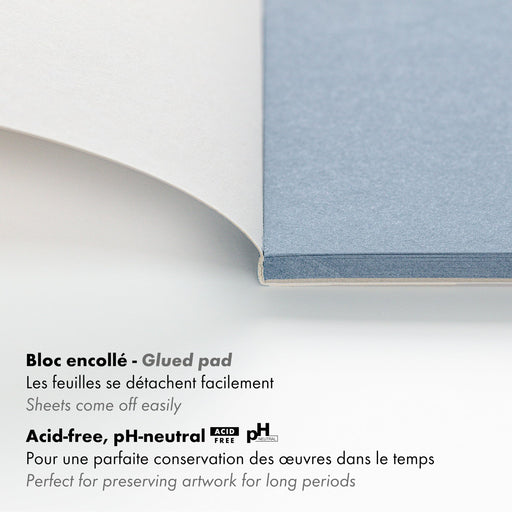 Clairefontaine - Paint'On Drawing pad Jean Blue A3 15S 250g