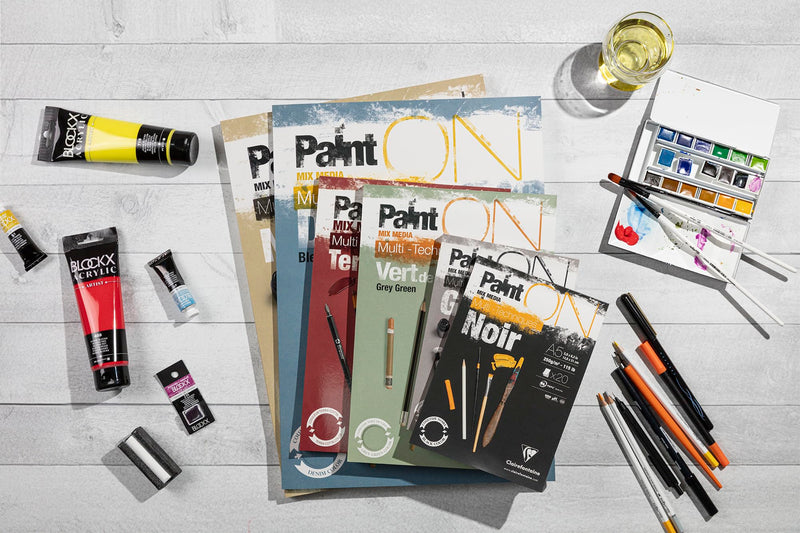 Clairefontaine - Paint'On Drawing pad Jean Blue A5 15S 250g