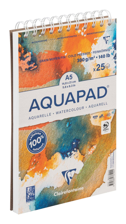 Clairefontaine - AquaBloc A5+ spiral-bound drawing pad 25S 300G