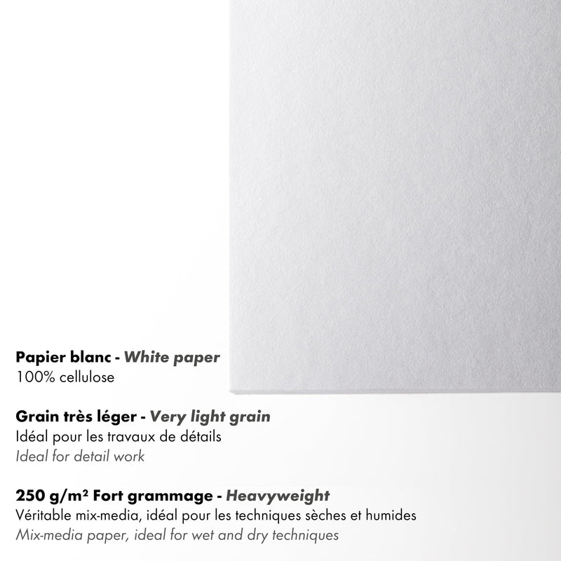 Clairefontaine - Painting on Multi Technic A4 250g  40S  21x29.7cm