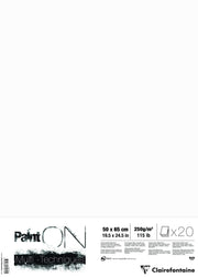 Clairefontaine - Paint'On White 250g. 20S  19.7X25.5