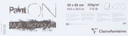 Clairefontaine - Paint'On White 250g. 20S  19.7X25.5