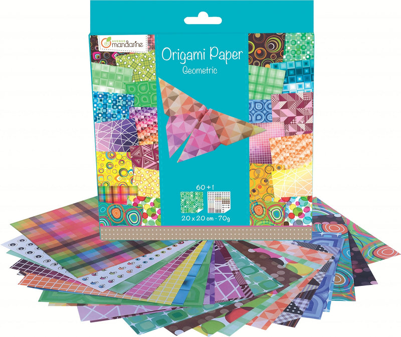 Clairefontaine - Origami Kit Geometric  60 Sheets 7.9x7.9in