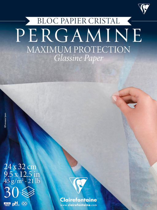 Clairefontaine - Glassine Paper glued pad 24x32cm 30sh 45g