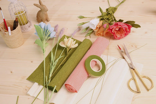 Clairefontaine - Crepe Paper, 10 rolls 25x100cm, Pastel assortment