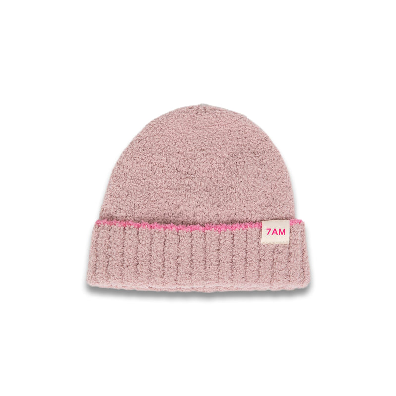 7AM - Beanie - Fuzzy | Ash Rose, Vivid Pink - One Size Kids