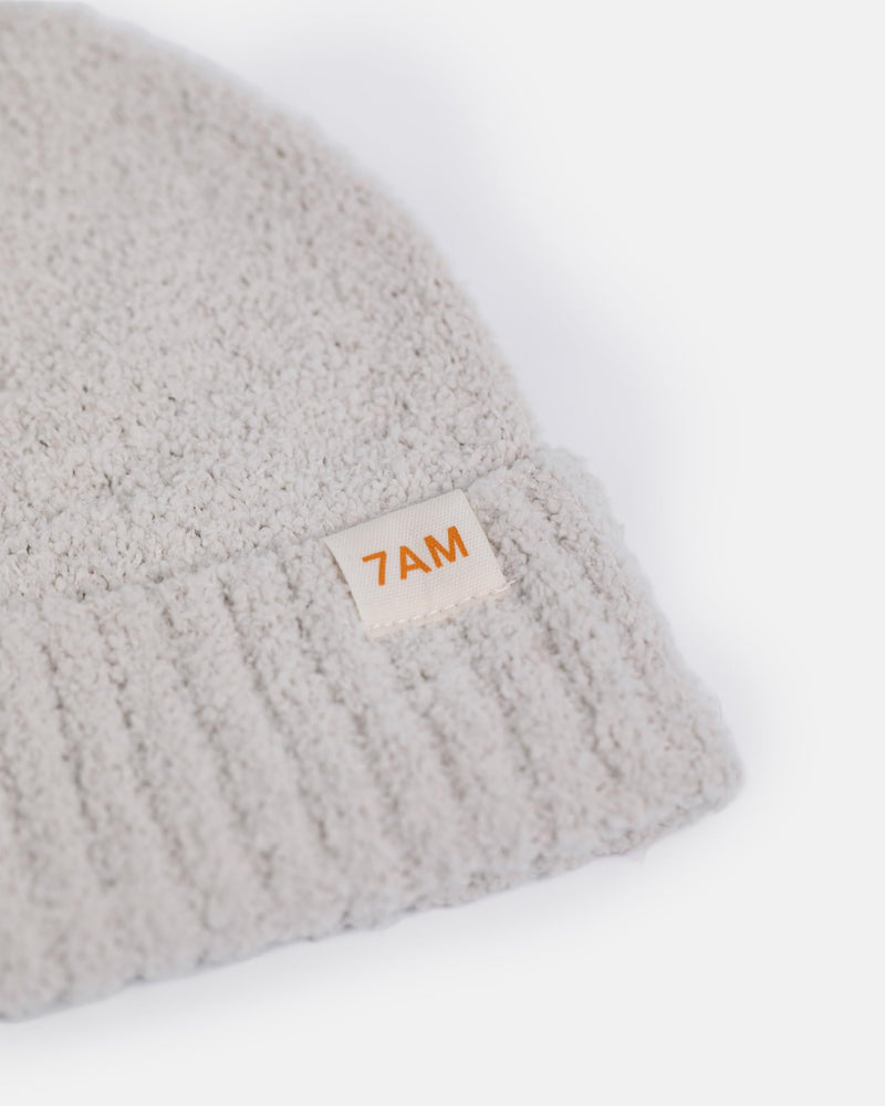 7AM - Beanie - Fuzzy - set | Pecan, Ecru - 0-6M