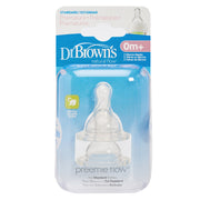Dr Brown's - Preemie Flow Silicone Narrow Nipple, 2-Pack