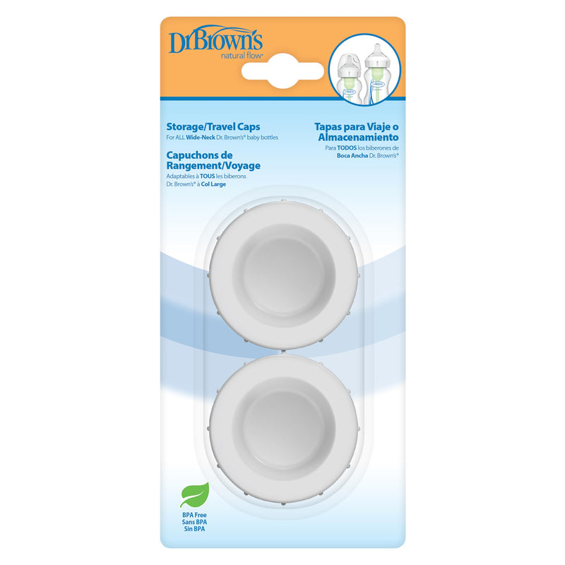 Dr Brown's - Wide-Neck Storage/Travel Cap, 2-Pack