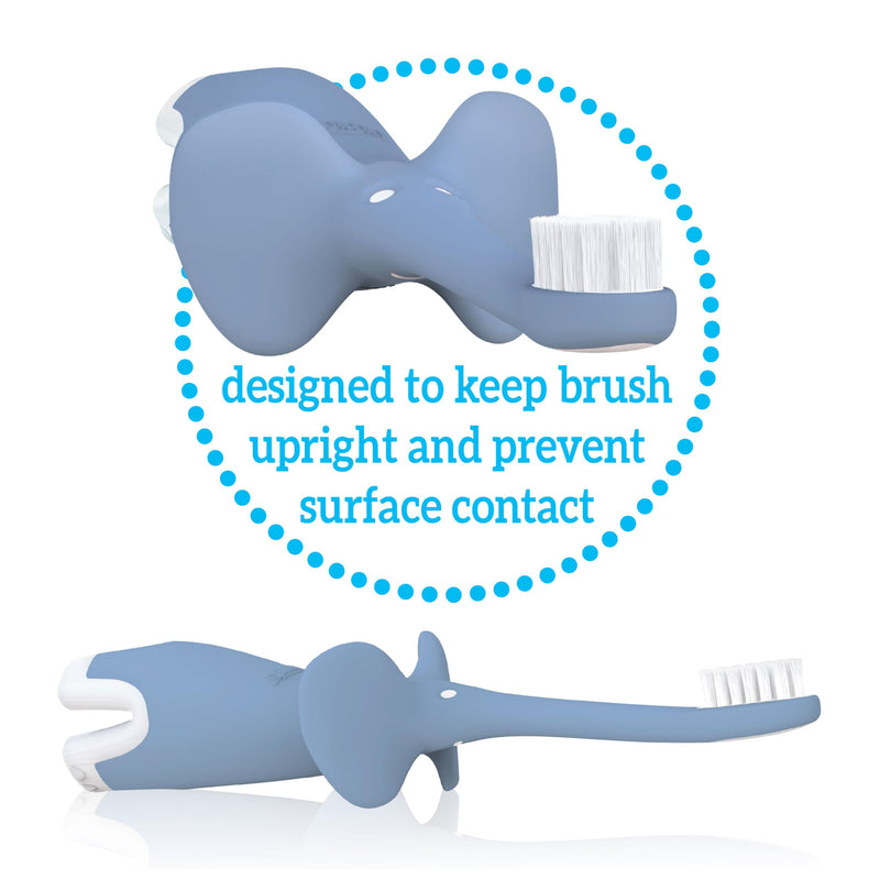 Dr Brown's - Infant-to-Toddler Toothbrush, Elephant, Blue, 1-Pack