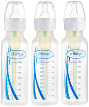 Dr Brown's - 8oz/250mL Narrow Anti-colic Options+ Baby Bottle, 3-Pack