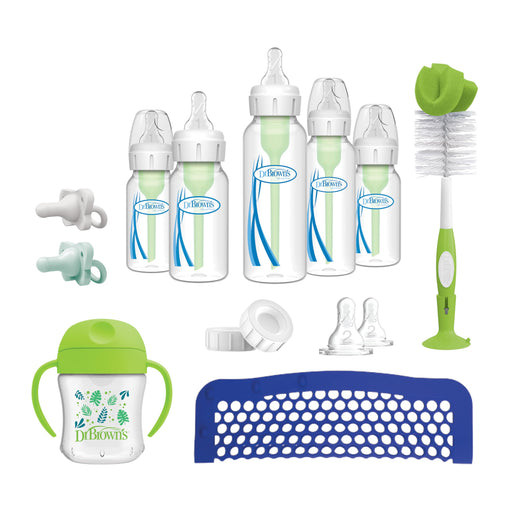 Dr Brown's - Narrow Anti-colic Options+ Baby Bottle First Year Feeding Gift Set