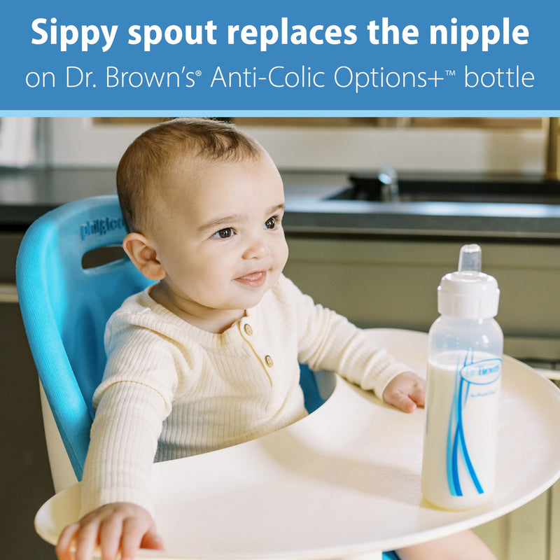 Dr Brown's - Narrow Options+ Silicone Baby Bottle Sippy Spout, 2-Pack