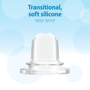 Dr Brown's - 8oz/250mL Narrow Anti-colic Options+ Baby Bottle to Sippy Starter Kit, Pink Hearts, 1-Pack