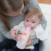 Dr Brown's - 8oz/250mL Narrow Anti-colic Options+ Baby Bottle to Sippy Starter Kit, Pink Hearts, 1-Pack