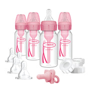 Dr Brown's - 4oz/120mL Narrow Anti-colic Options+ Breast to Bottle Feeding Set, Pink