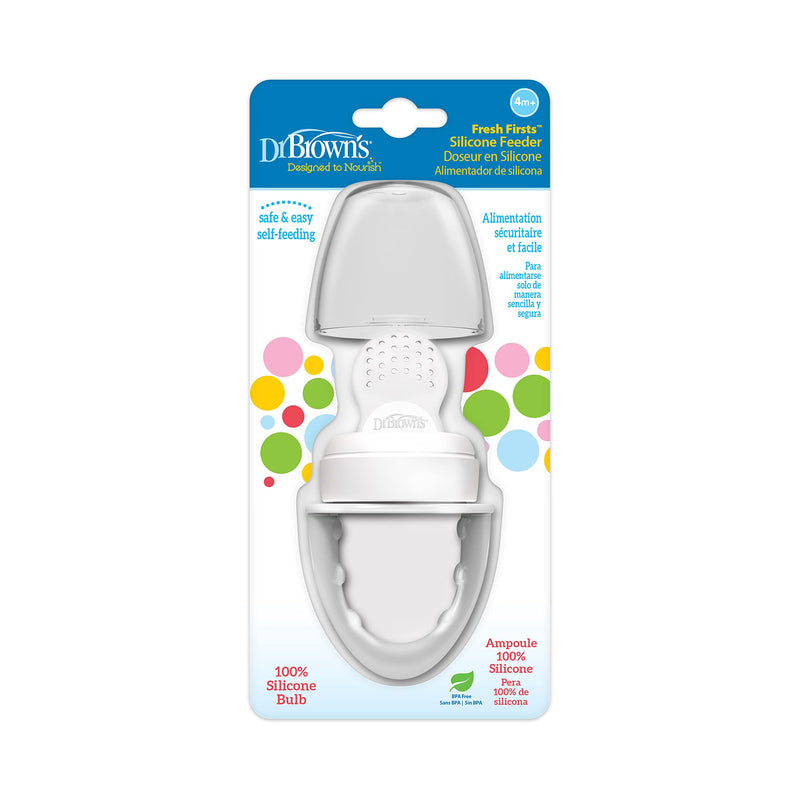 Dr Brown's - Fresh Firsts Silicone Feeder, Gray, 1-Pack