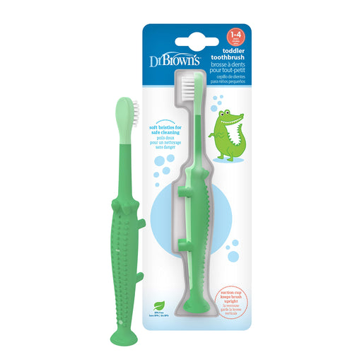 Dr Brown's - Toddler Toothbrush, Crocodile, Green, 1-Pack