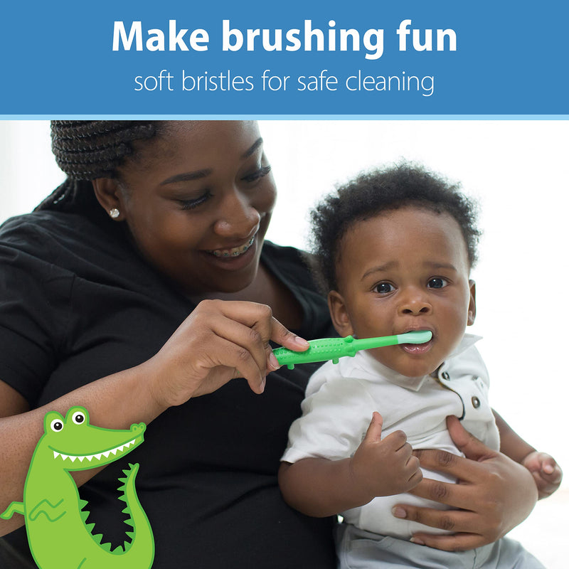 Dr Brown's - Toddler Toothbrush, Crocodile, Green, 1-Pack
