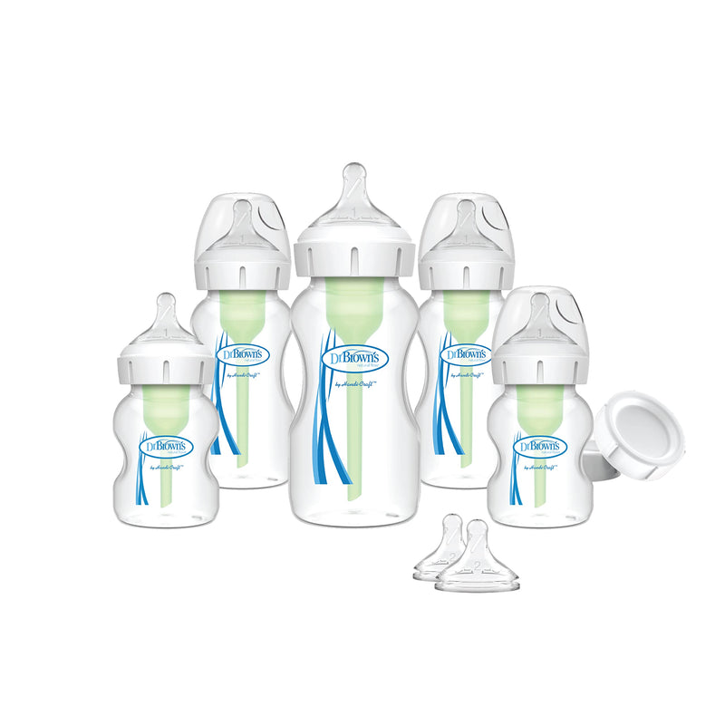 Dr Brown's - Wide-Neck Anti-colic Options+ Baby Bottleborn Feeding Gift Set