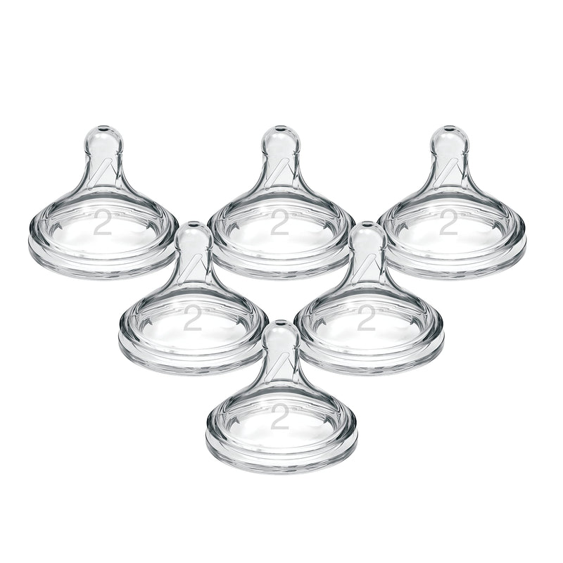 Dr Brown's - Level 2 Silicone Wide-Neck Nipple, 6-Pack WEB