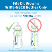 Dr Brown's - Level 3 Silicone Wide-Neck Nipple, 6-Pack WEB
