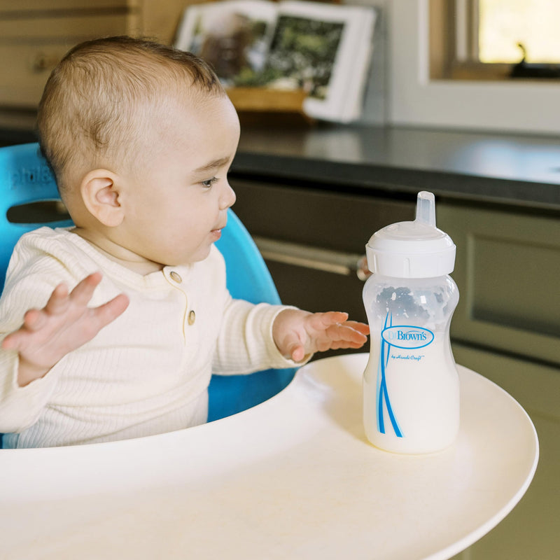 Dr Brown's - Wide-Neck Options+ Silicone Baby Bottle Sippy Spout, 2-Pack