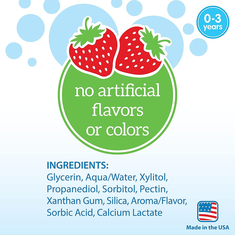 Dr Brown's - Infant-to-Toddler Toothbrush, Giraffe, with Strawberry Toothpaste, 1.4 oz/40 g