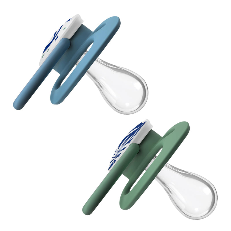 Dr Brown's - Advantage Pacifier, Stage 2, Skateboard Snail and Glow in the Dark Blue Nature, 4-Pack