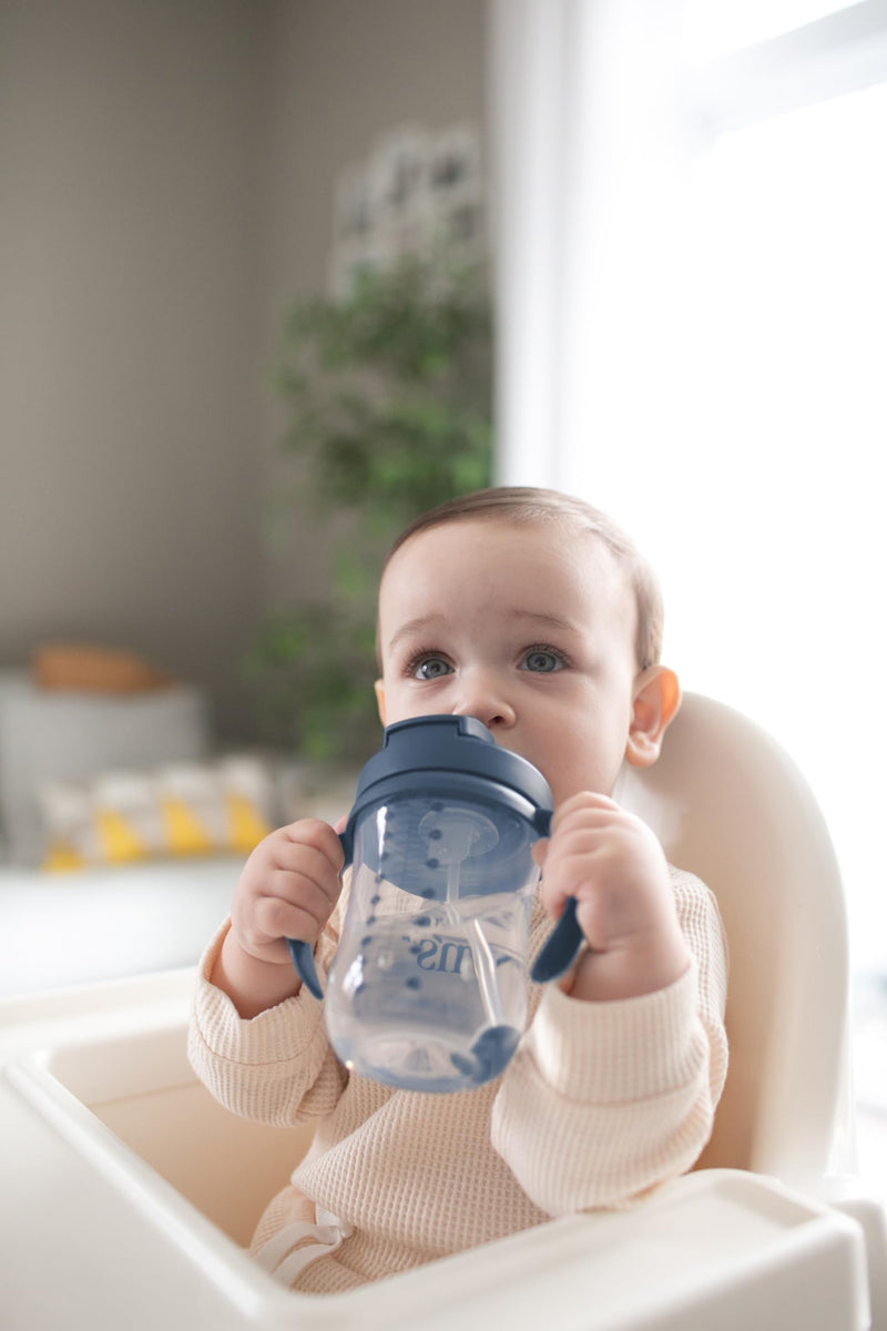 Dr Brown's - 9oz/270mL Baby's 1st Straw Cup, Dark Blue