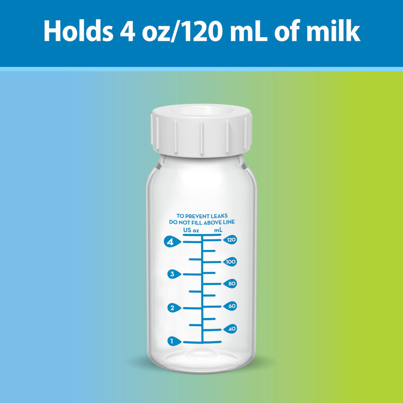 Dr Brown's - 4 oz/120 mL Narrow Breastmilk Collection Bottles, 4-Pack