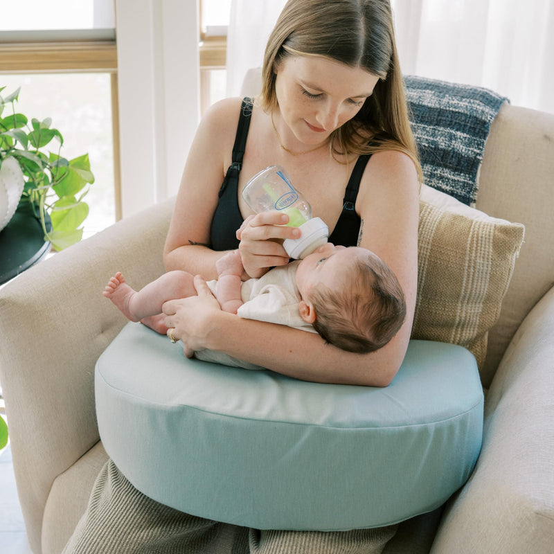 Dr Brown's - Feeding & Nursing Lap Support Pillow with Cover, Storm Green