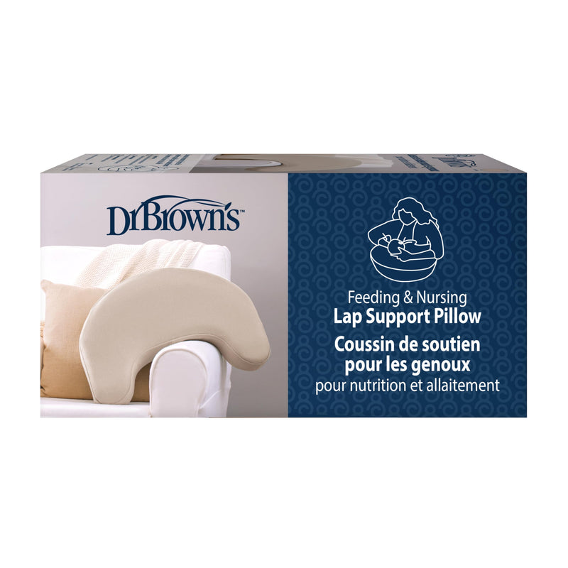 Dr Brown's - Feeding & Nursing Lap Support Pillow with Cover, Light Gray