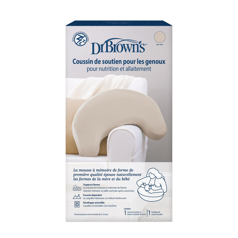 Dr Brown's - Feeding & Nursing Lap Support Pillow with Cover, Light Gray