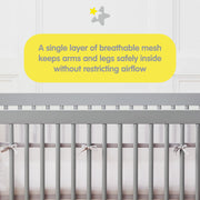 BreathableBaby - Classic Mesh Liner, 11", Classic Mesh, 3 Mm Thick | Owl Fun Gray - Neutral