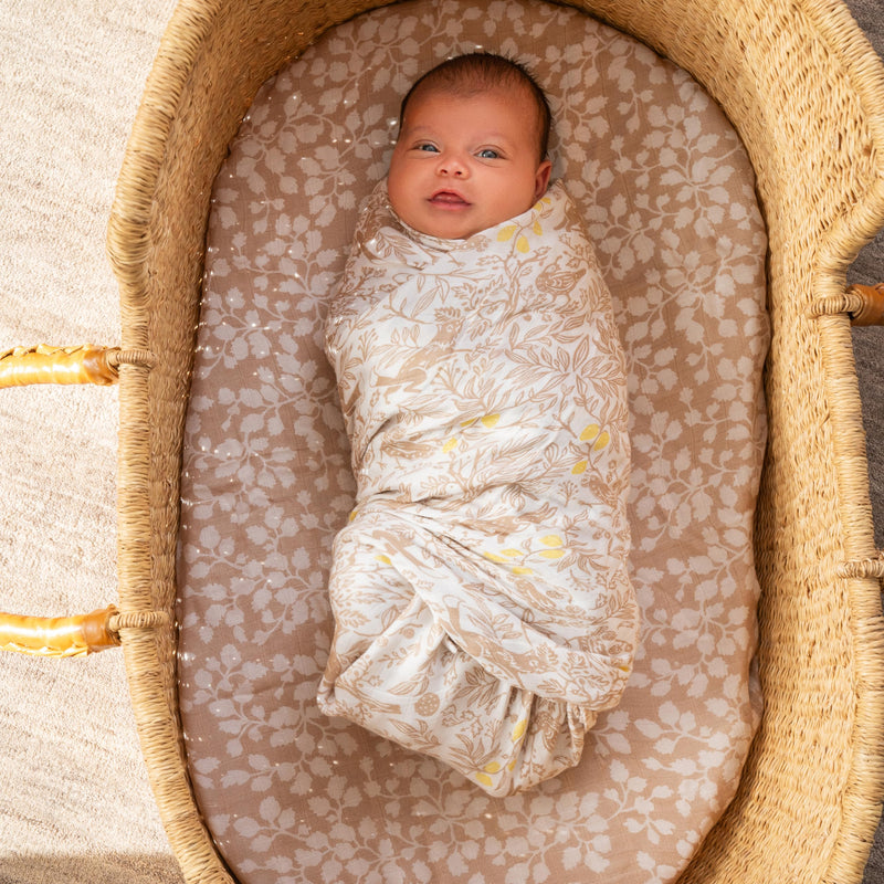 aden + anais - Silky Soft Swaddles | Natural Woodland - Neutral
