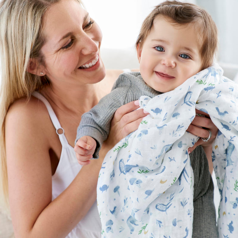 aden + anais - Organic Dream Blanket | Outdoors-Sleepy Forest - Boy