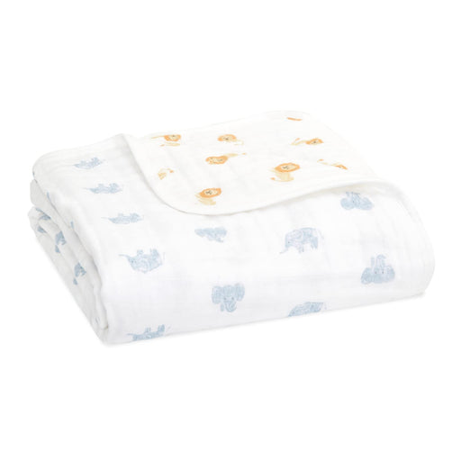 aden + anais - Organic Dream Blanket | Animal Kingdom-Hello Elephants - Neutral