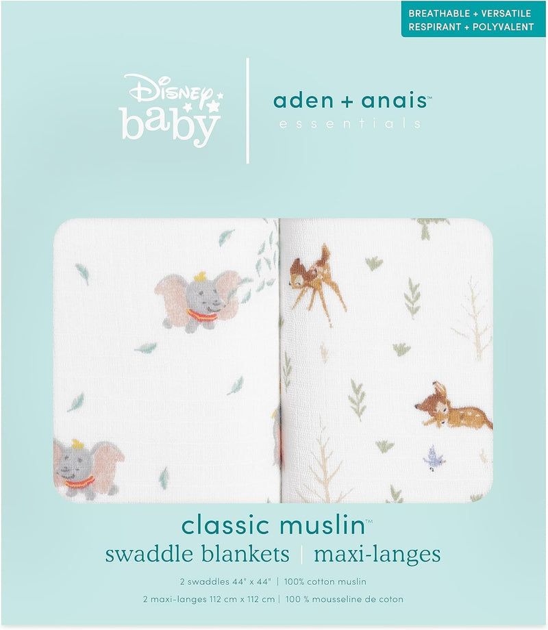 aden + anais - Swaddles | Disney + Friends 2-Pack - Neutral