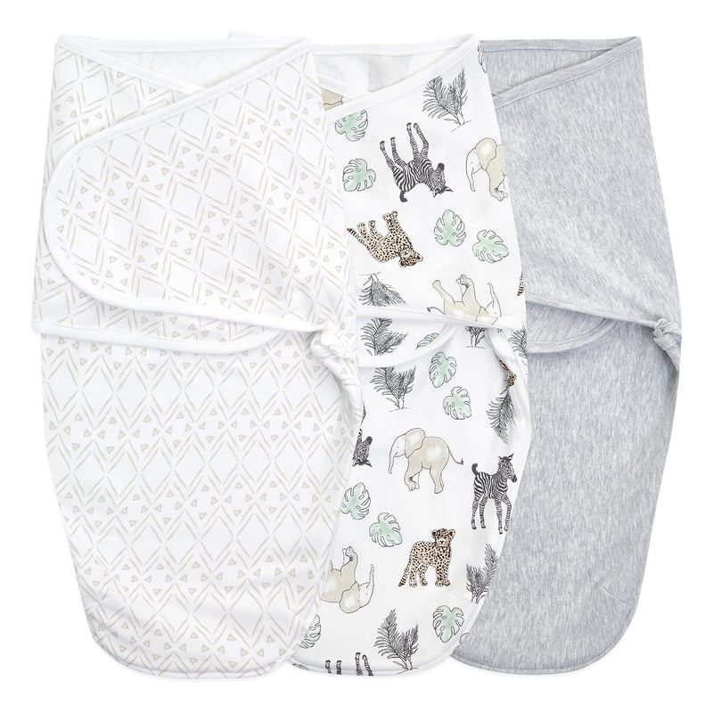 aden + anais - Easy Swaddle Wraps - Cotton | Toile - Neutral - 0-3M