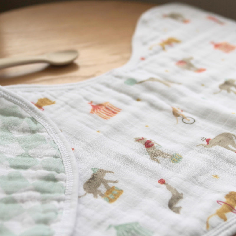 aden + anais - Burpy Bib | Elephant Circus - Neutral
