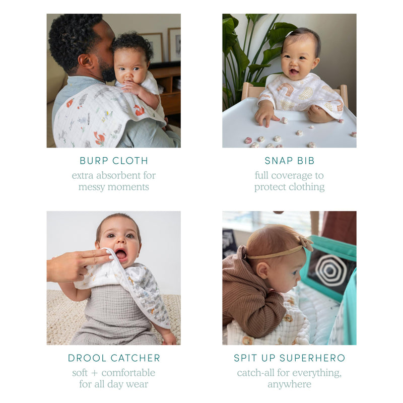 aden + anais - Burpy Bib | Elephant Circus - Neutral