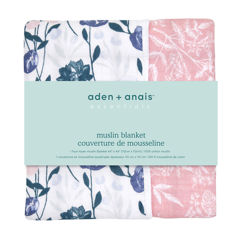 aden + anais - Muslin Blanket | Flowers Bloom - Girl