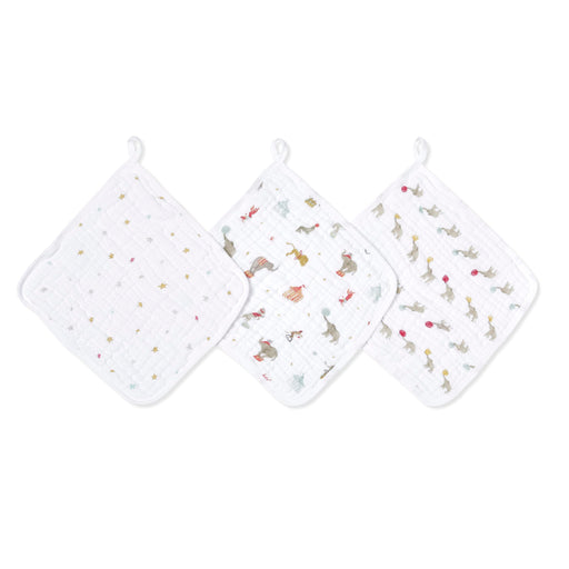 aden + anais - Washcloths | Elephant Circus - Neutral