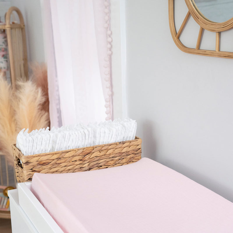 aden + anais - Muslin Changing Pad Cover | Pink - Girl