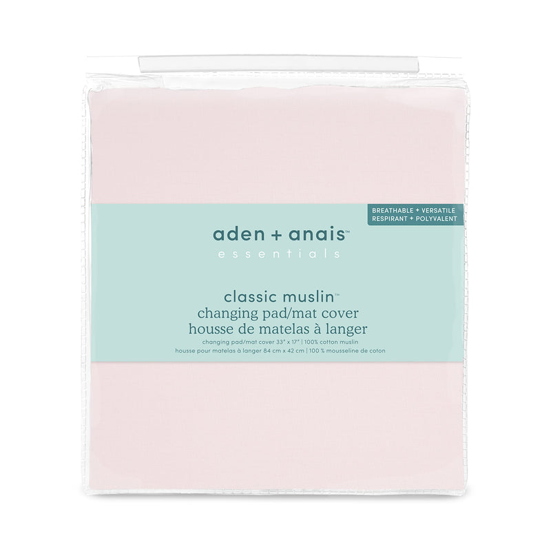 aden + anais - Muslin Changing Pad Cover | Pink - Girl