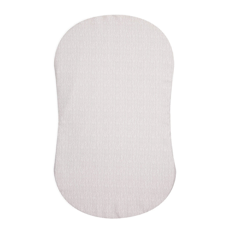 HALO - Bassinest Fitted Sheet - Cotton | Herringbone - Neutral